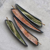 Fossilized Coral Tusk-shaped Earrings